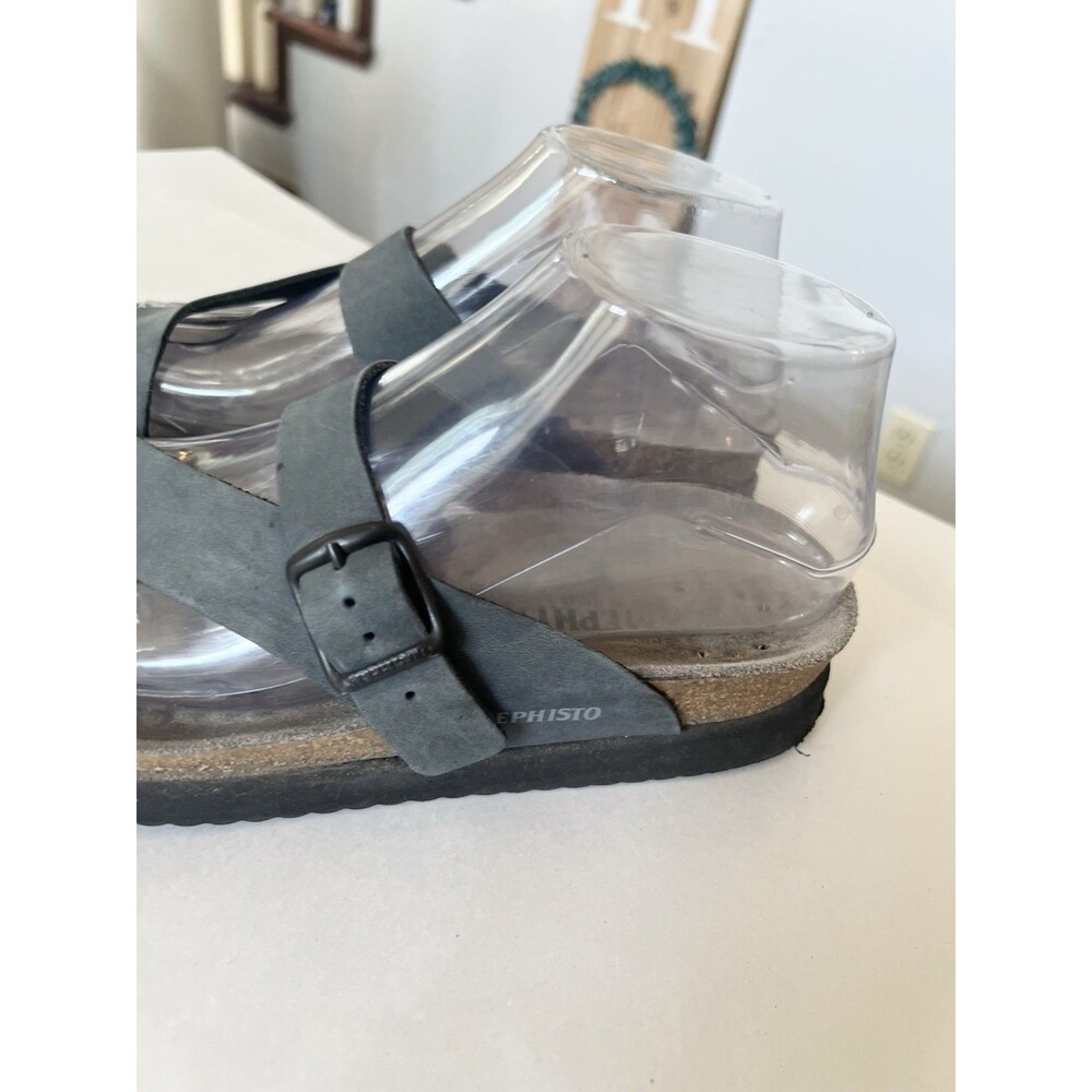 Mephisto Helen Sandals, women's size 38 7.5 $200 pewter/grey - great condition! - Picture 4 of 8